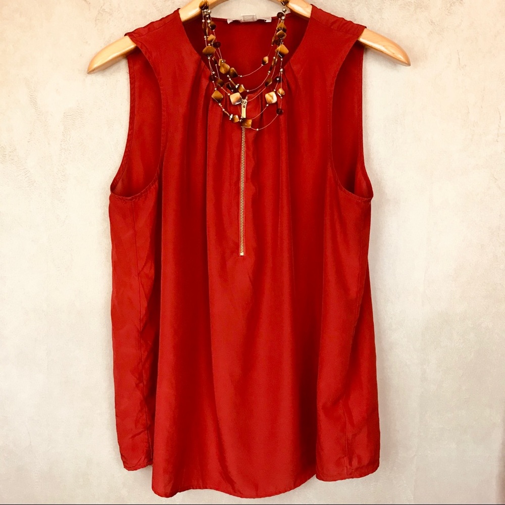 Michael Kors | Sleeveless Blouse | Orange | L